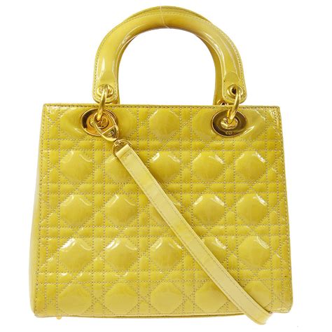 lady dior cannage yellow|lady dior cannage tote bag.